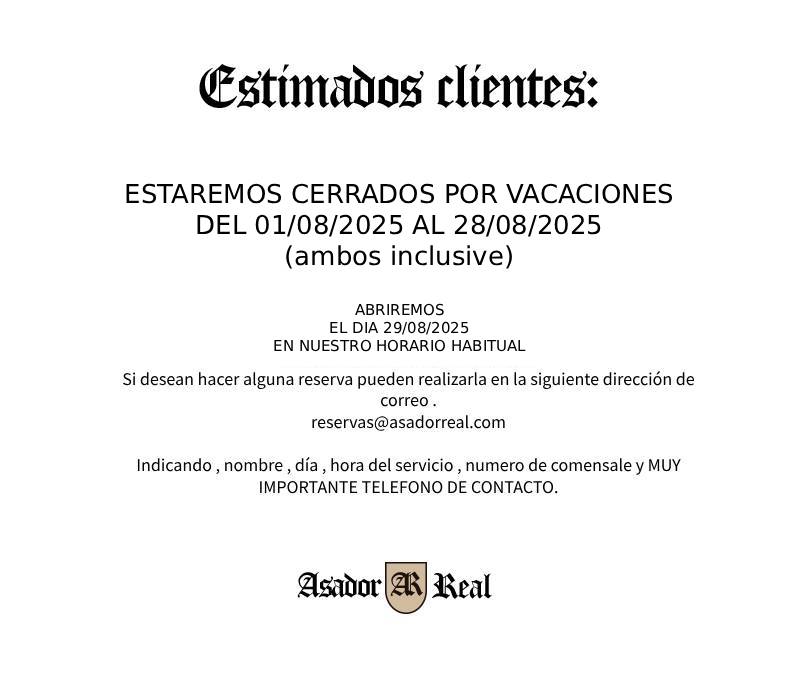 Cerrado por vacaciones